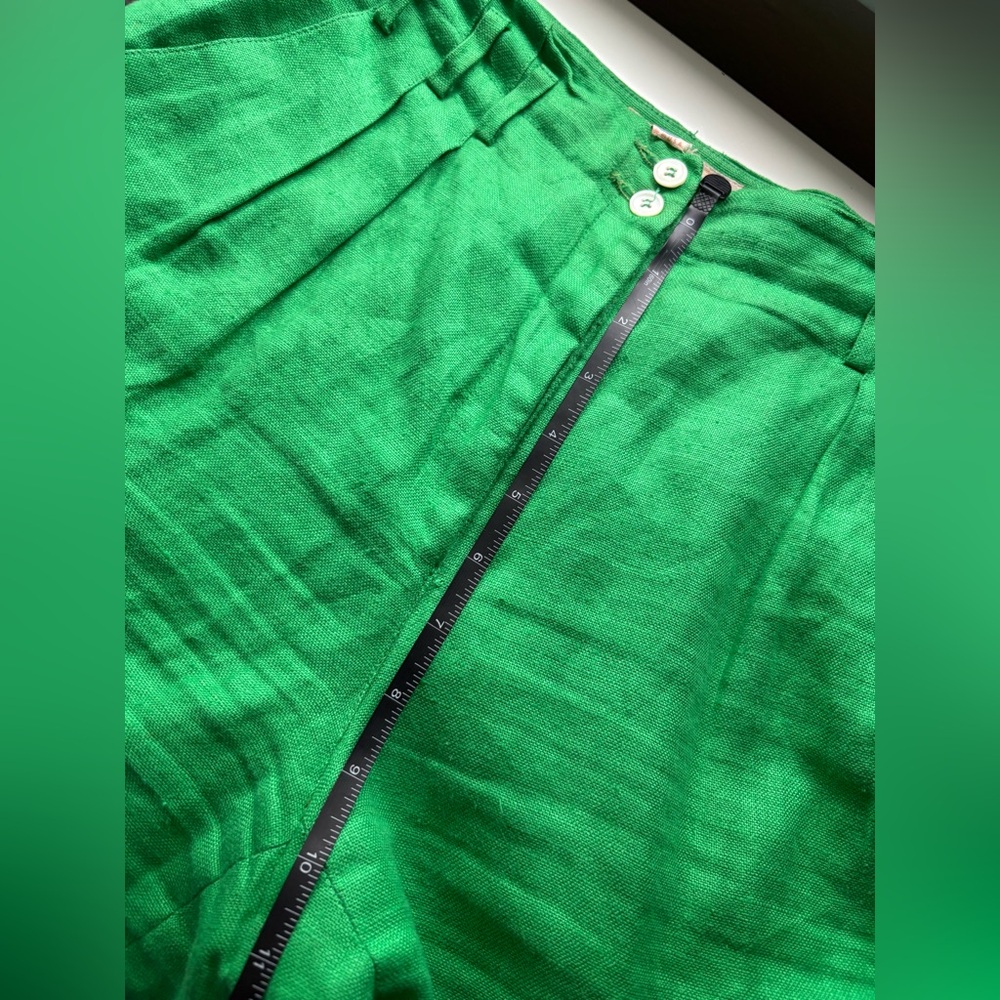 Women’s Size 8 Vintage Liz Claiborne Grass Green Linen Pants - Picture 6 of 6